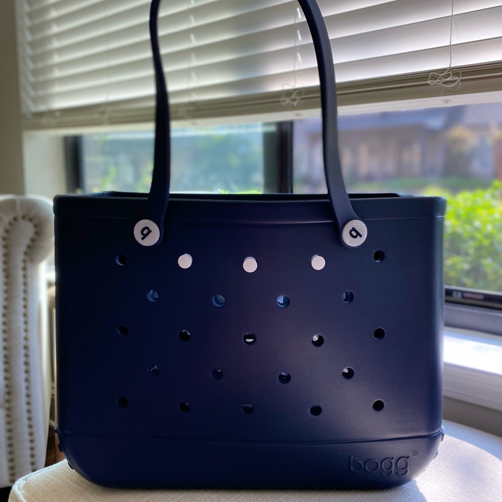 Large Bogg bag - navy blue w/ clear removable bag.  New w/tags